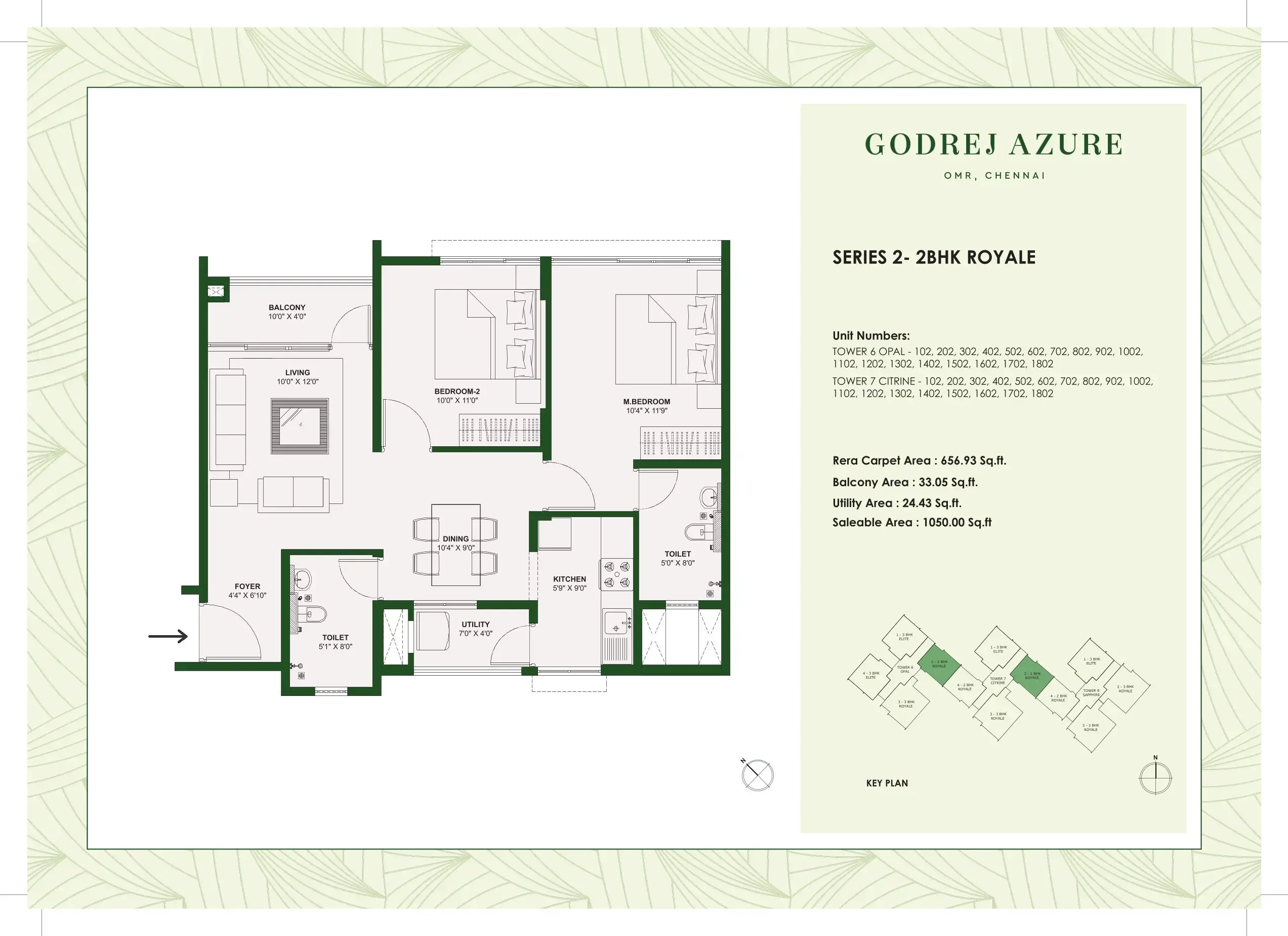 Unit plan - 657 sq.ft.