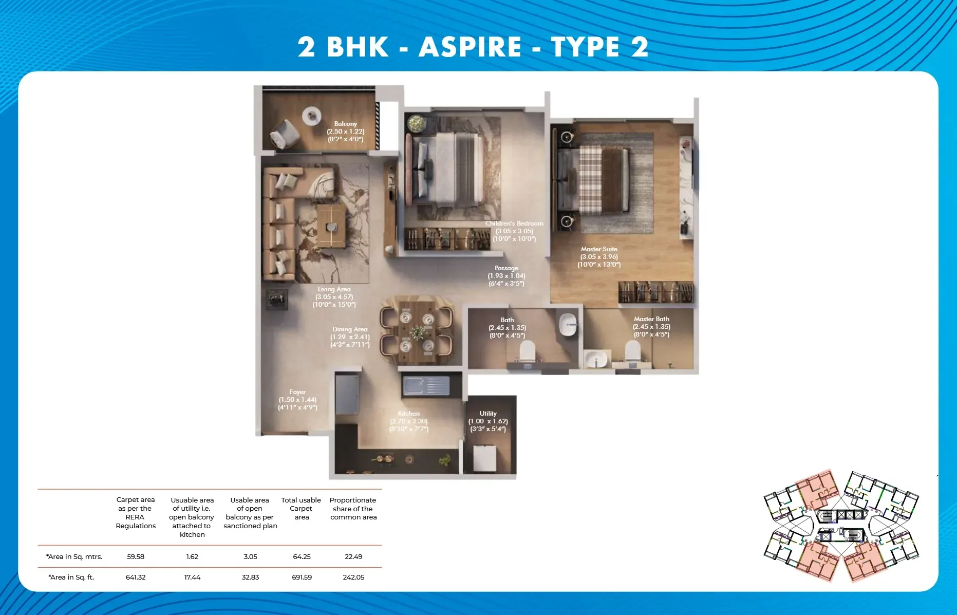 Gera Joy On Treetop Unit plan - 691 sq.ft.