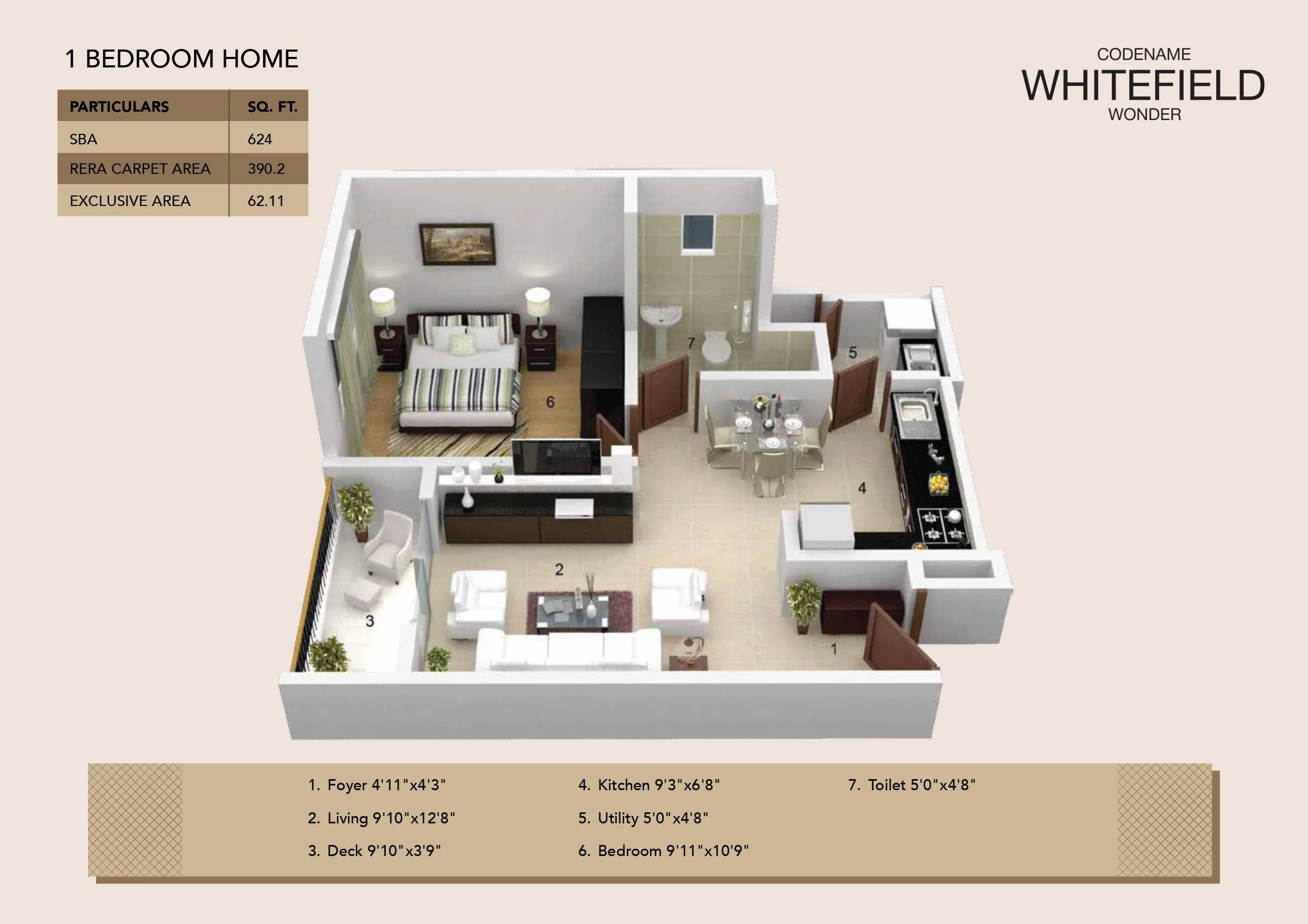 Ramky Fortuna Unit plan - 468 sq.ft.