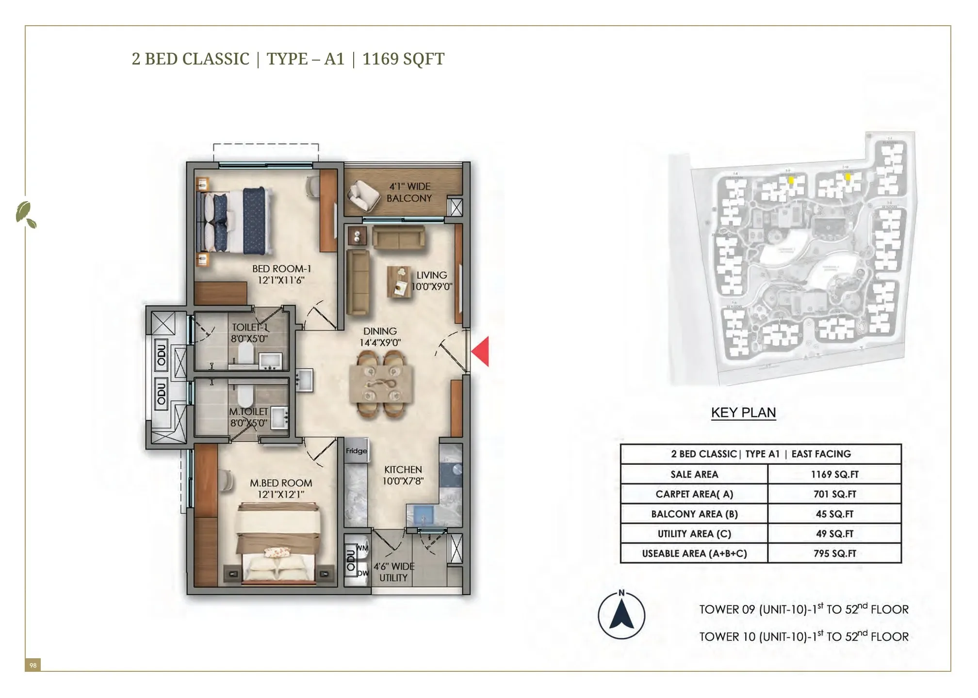 Unit plan - 701 sq.ft.