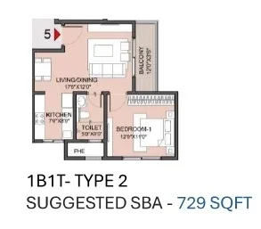 Unit plan - 473 sq.ft.