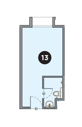 Unit plan - 197 sq.ft.