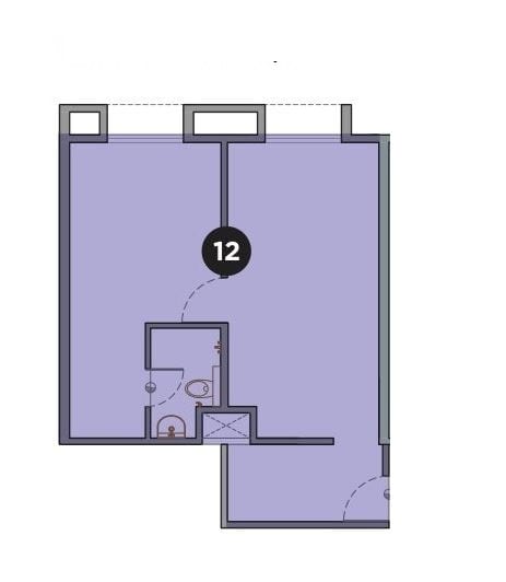 VJ Central Avenue Unit plan - 360 sq.ft.