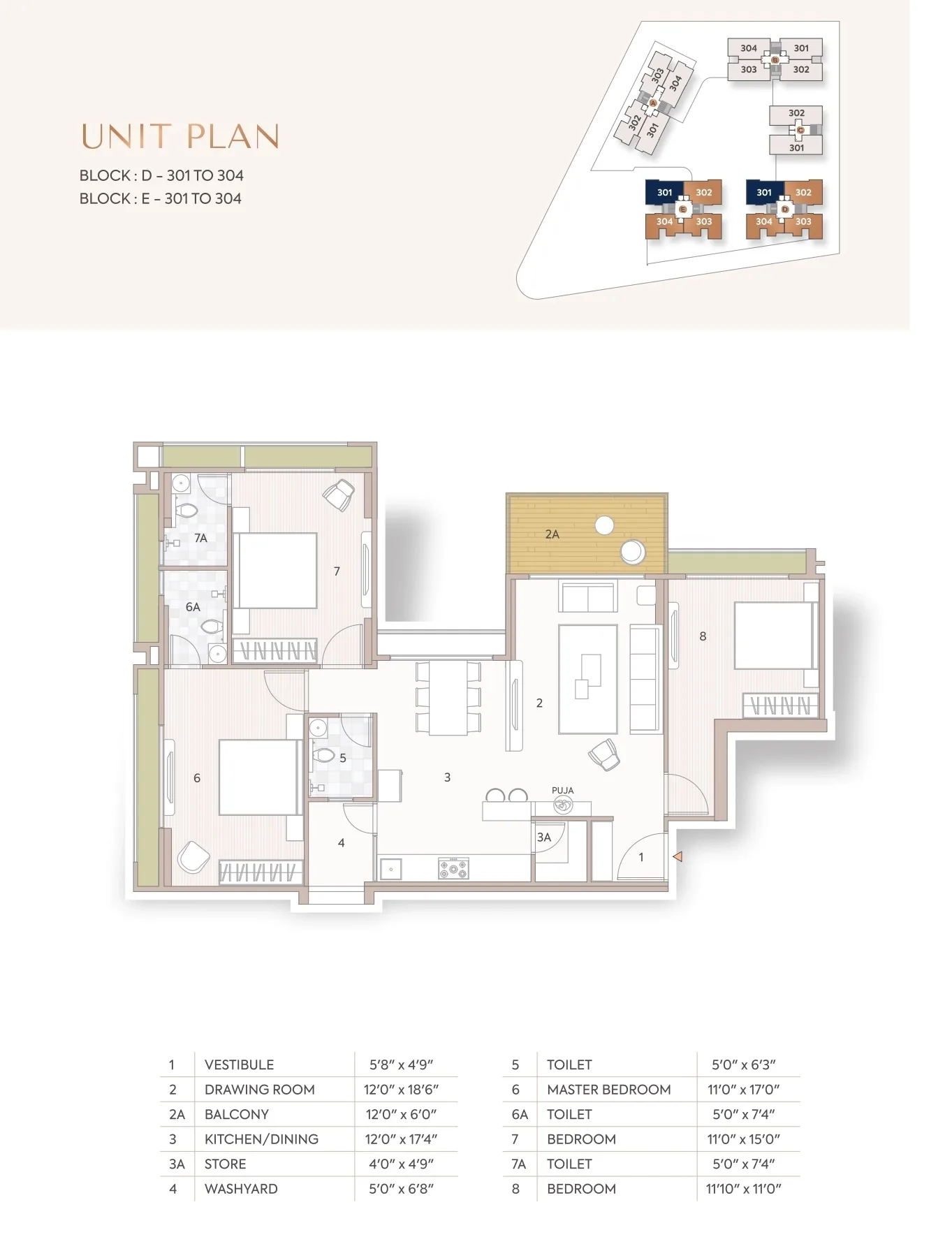 Shilp Celestial Unit plan - 1260 sq.ft.