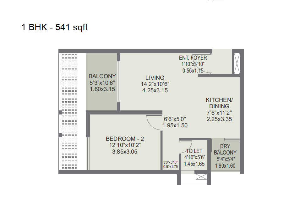 Unit plan - 541 sq.ft.