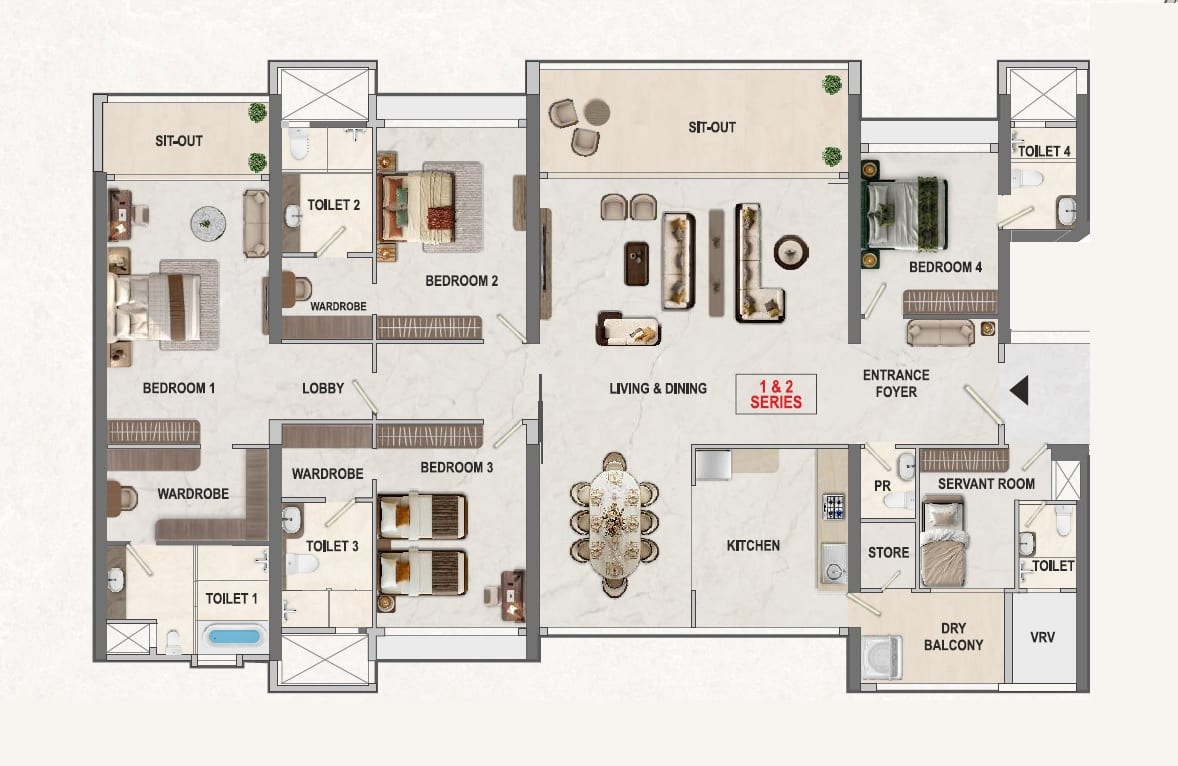 Unit plan - 3081 sq.ft.