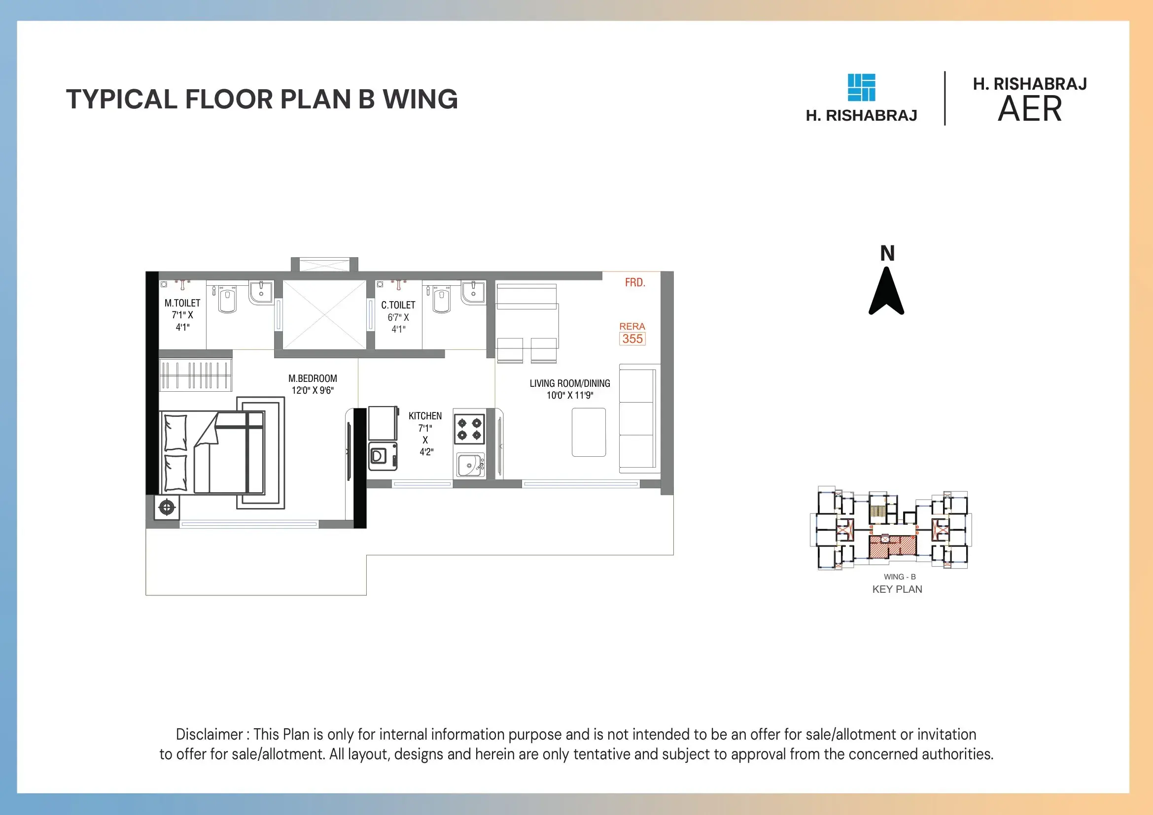 Rishabraj AER Unit plan - 355 sq.ft.
