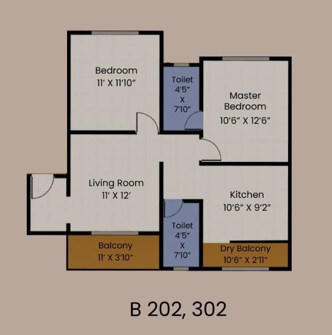 Unit plan - 614 sq.ft.