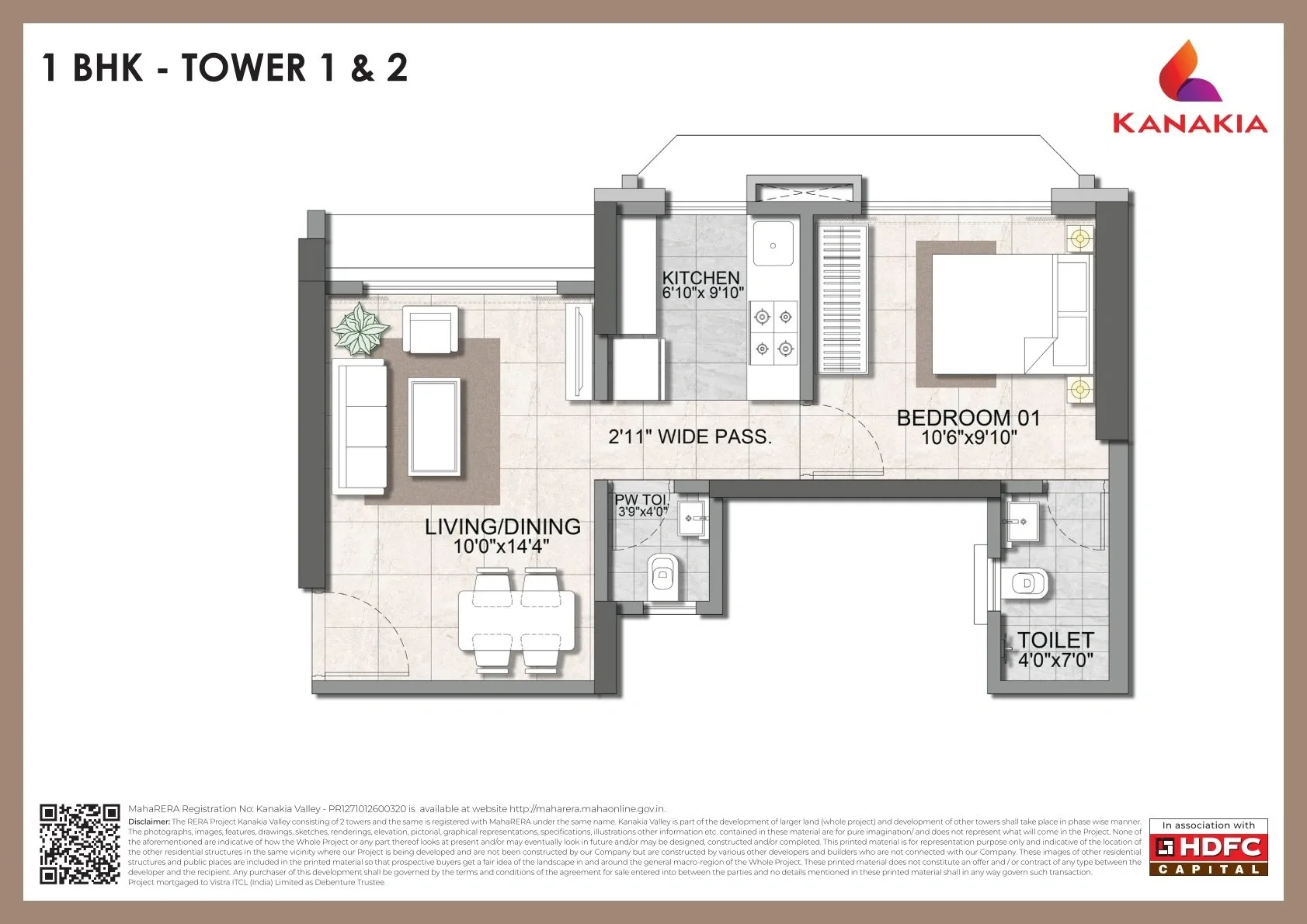 Kanakia Valley Unit plan - 400 sq.ft.