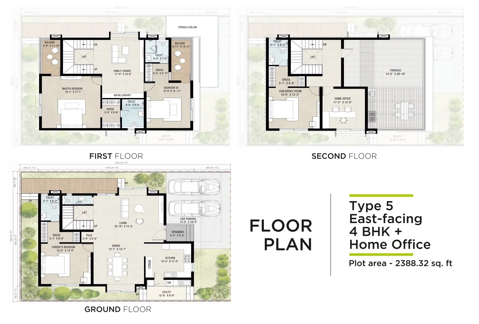 Urbanrise Paradise on Earth Unit plan - 2388 sq.ft.