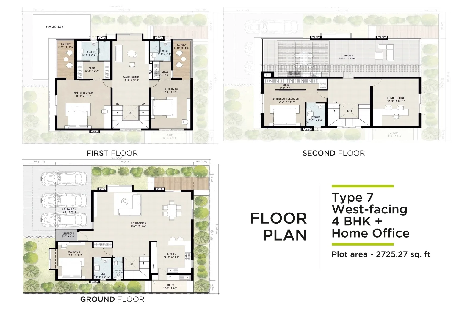 Urbanrise Paradise on Earth Unit plan - 2725 sq.ft.