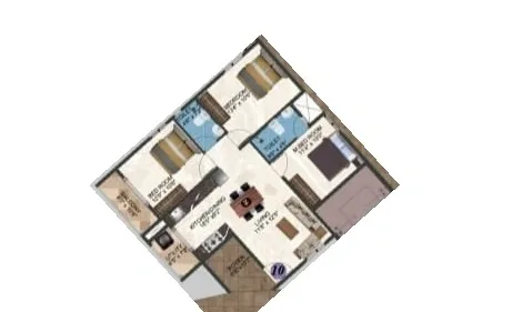 Unit plan - 910 sq.ft.