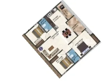 DS MAX Sista Grand Unit plan - 949 sq.ft.