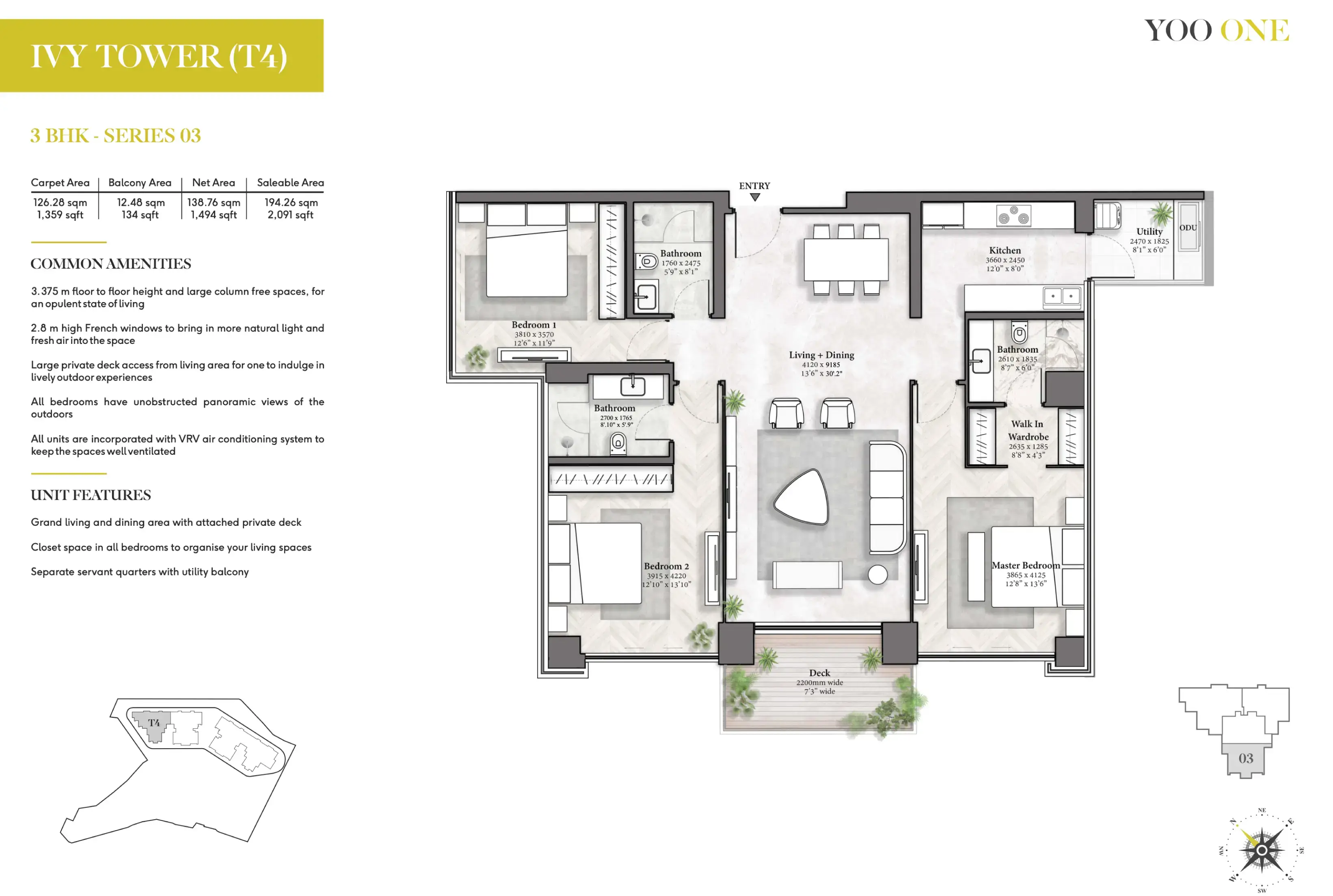 Unit plan - 1494 sq.ft.
