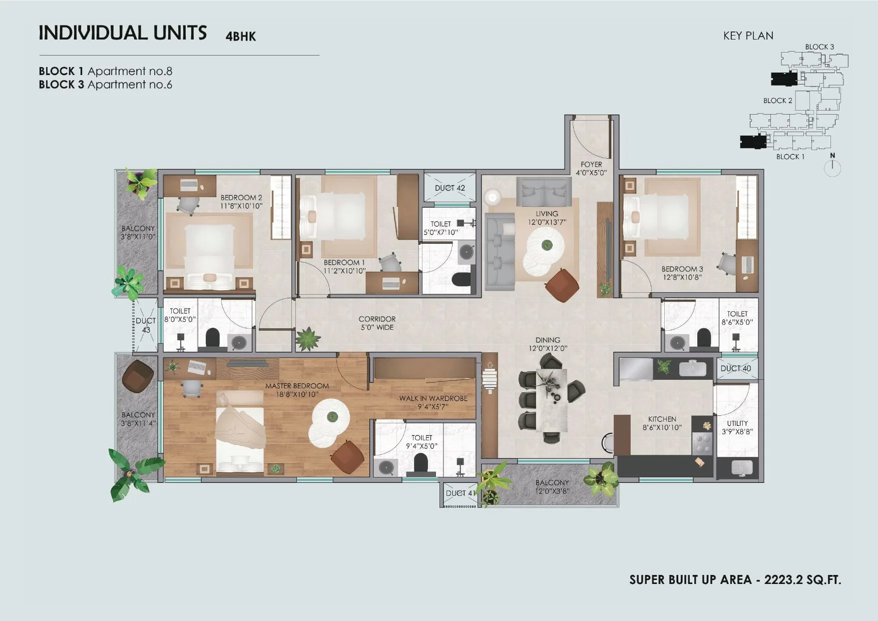 Saiven Six Senses Unit plan - 1683 sq.ft.