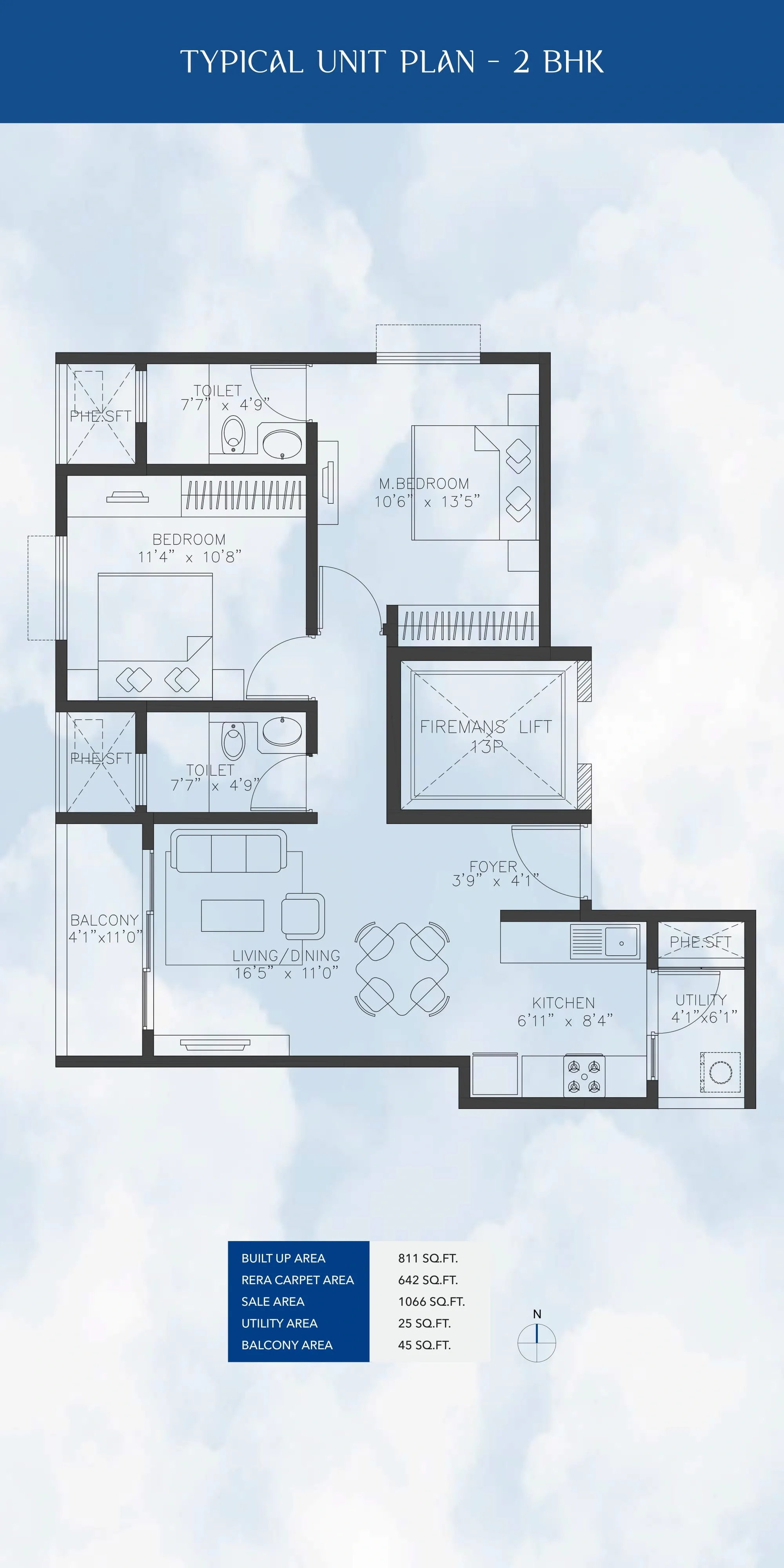 Unit plan - 642 sq.ft.