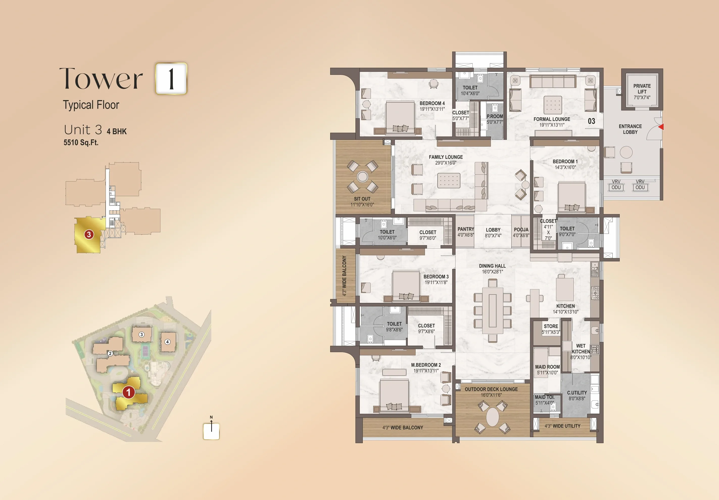 Western Marina Unit plan - 3441 sq.ft.